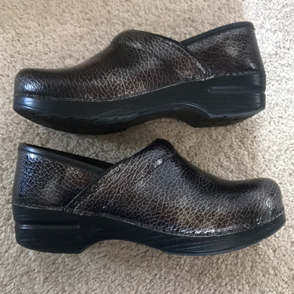 Dansko Patent Leather Textured Clogs